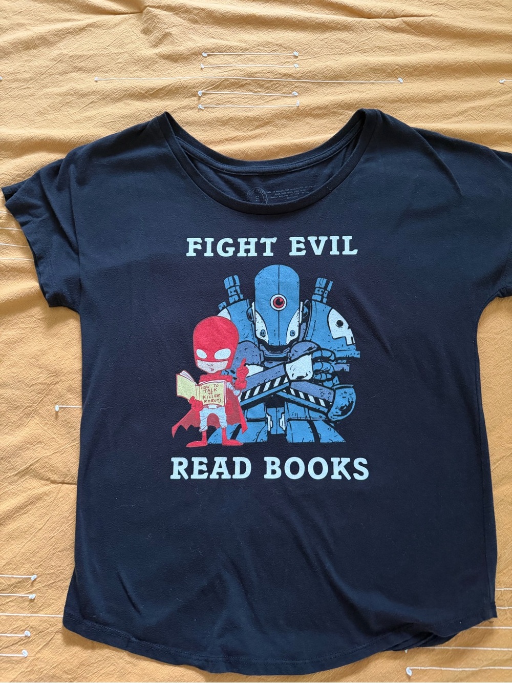 Out of Print Black "Fight Evil Read Books" Graphic Tee